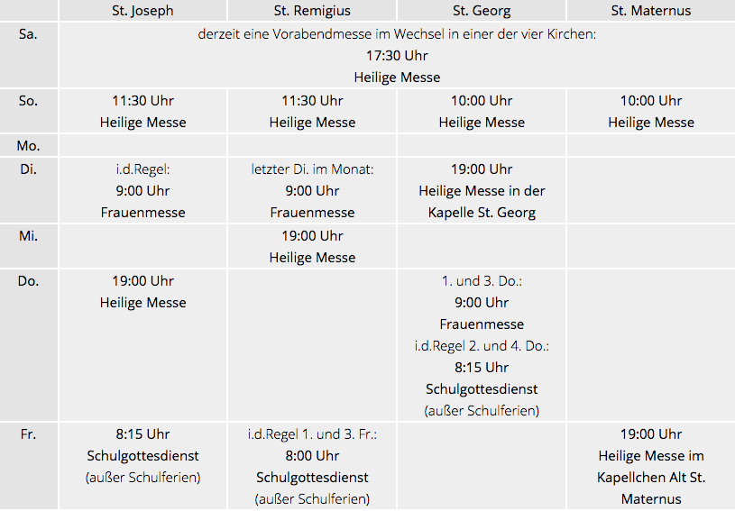gottesdienstordnung